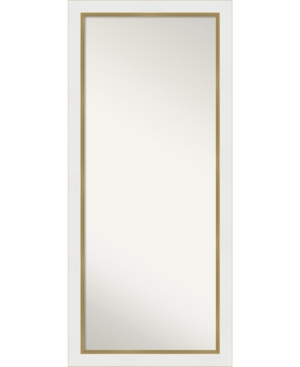 Amanti Art Textured Light Gold-tone Framed Floor/leaner Full Length Mirror, 29" X 65"