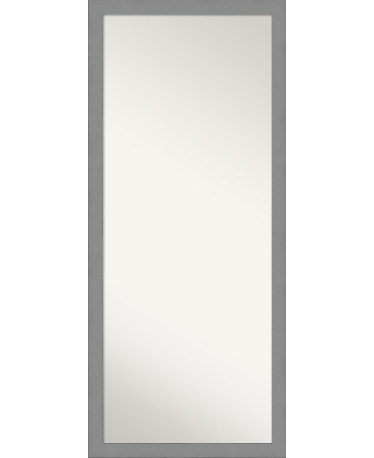 Brushed Framed Floor/Leaner Full Length Mirror, 27.5" x 63.50" - Silver