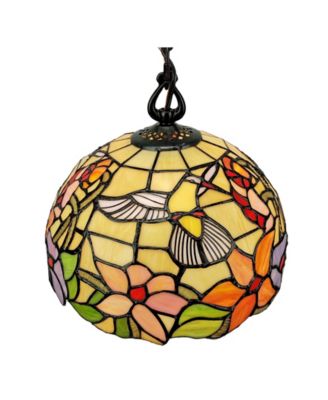 Tiffany Style Floral, Hummingbird Hanging Lamp