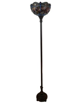 Tiffany Style Dragonfly Torchiere Floor Lamp