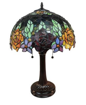Tiffany Style Roses Table Lamp