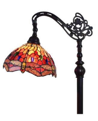 Amora Lighting Tiffany Style Dragonfly Reading Floor Lamp - Macy's