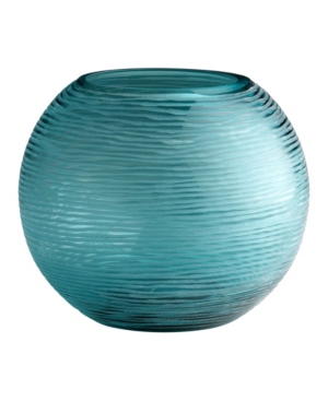 Shop Cyan Design Libra Vase In Aqua
