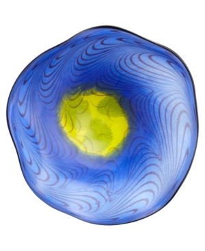 Shop Cyan Design Art Glass Bowl In Blue
