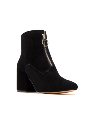 Katy Perry Justine Booties Women's Shoes In Black Suede