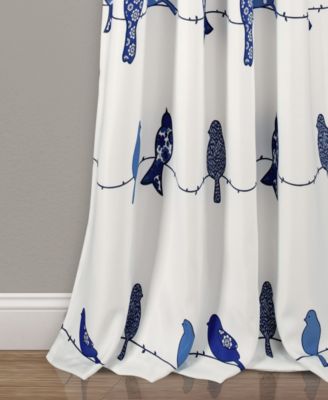 Lush Decor Rowley Birds Light Filtering Window Curtain Panels