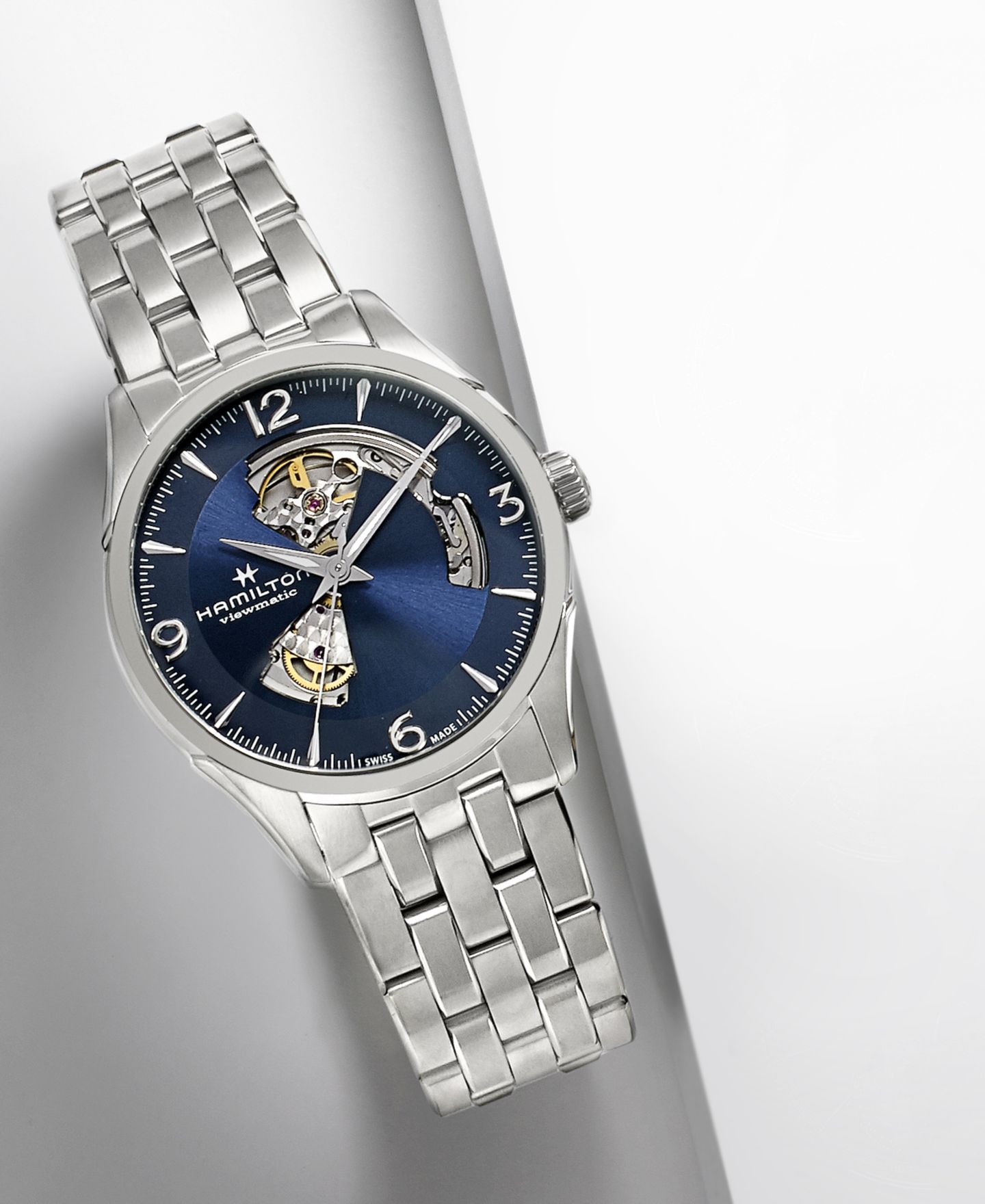 Мужские часы Hamilton Swiss Jazzmaster Stainless Steel Bracelet Watch 42mm — фото 5