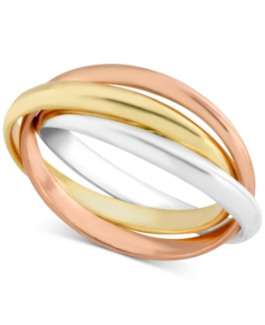 image of Essentials Multi-Row Rolling Fine Silver Plate Ring