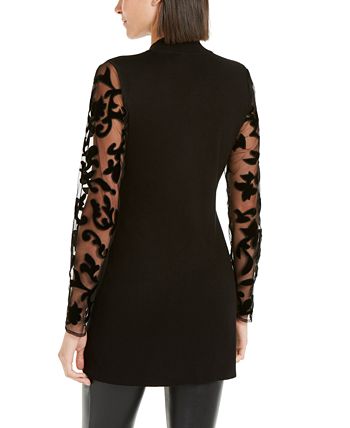 Inc flocked deals velvet illusion sweater