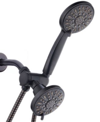 High-Pressure 48-Setting Dual Shower Head Combo with Extra-long 6 Foot Hose