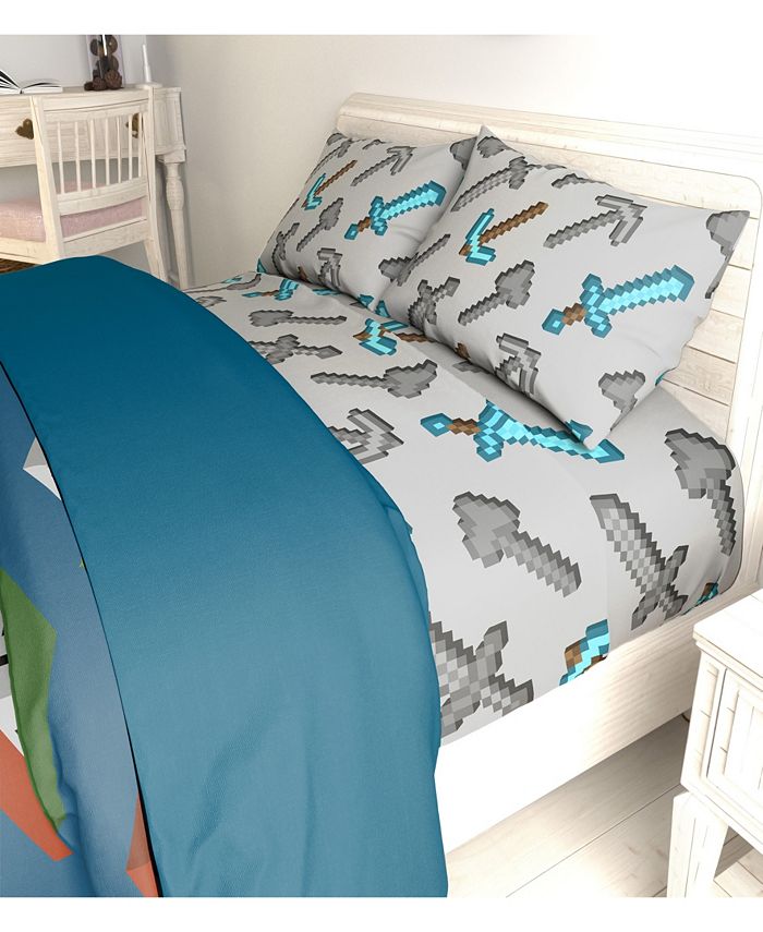 Minecraft Reversible 5Piece Full Comforter Set Macy's