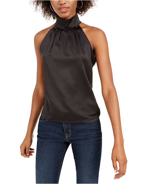 Kendall Kylie Satin Halter Top Reviews Tops Juniors Macy S