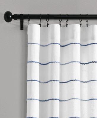 Lush Decor Ombre Stripe Yarn Dyed Cotton Window Curtain Panels