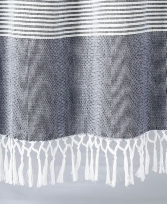 Lush Decor Tucker Stripe Yarn Dyed Cotton Knotted Tassel Window Curtain Panels