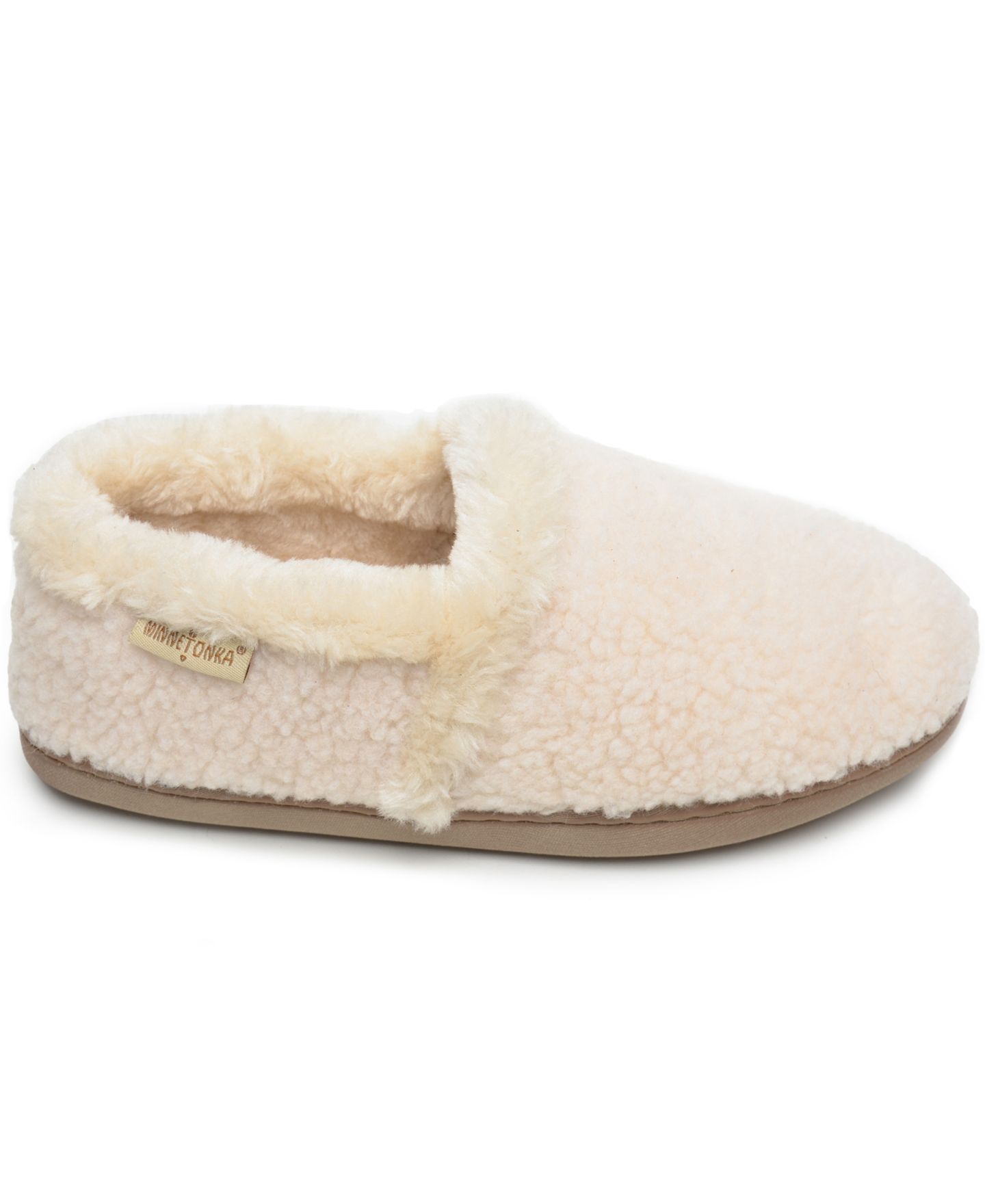 Женские тапочки Minnetonka Dina Slippers, цвет: Кремовый — фото 2