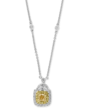 image of Effy Hematian Diamond (1-1/2 ct. t.w.) Two-Tone Halo 18