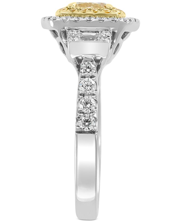 EFFY Collection - Diamond Halo Ring (1-5/8 ct. t.w.) in 18k Gold & White Gold
