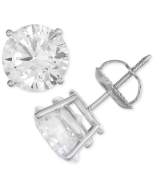 image of Certified Diamond Stud Earrings (1 ct. t.w.) in 14k White Gold