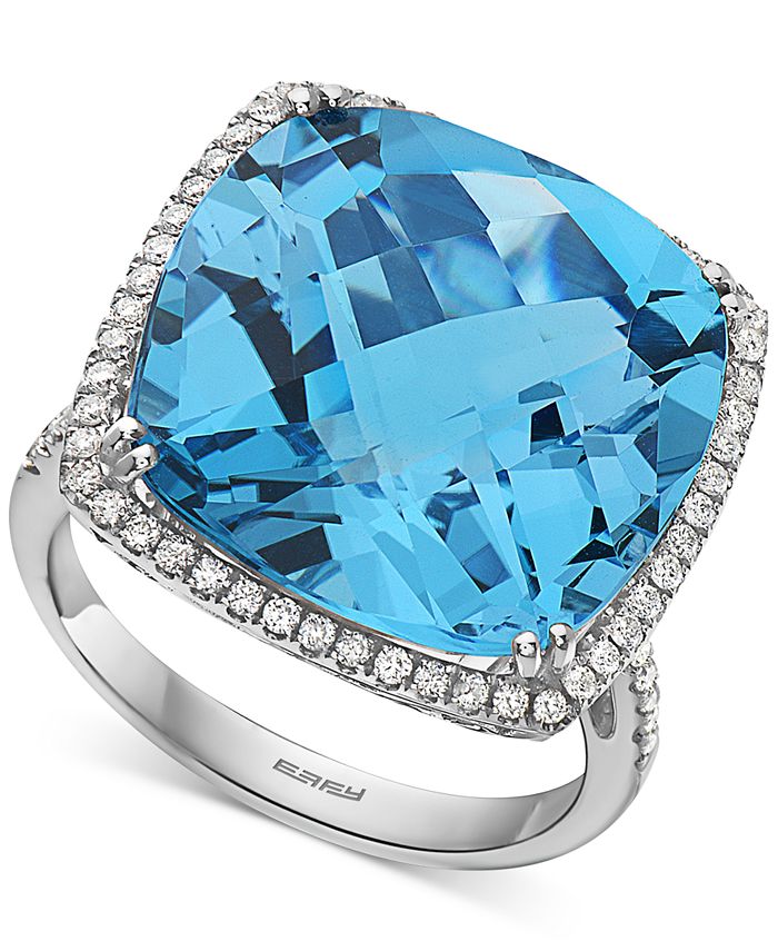 EFFY Collection EFFY® Blue Topaz (19-7/8 ct. t.w.) & Diamond (1/3 ct. t ...