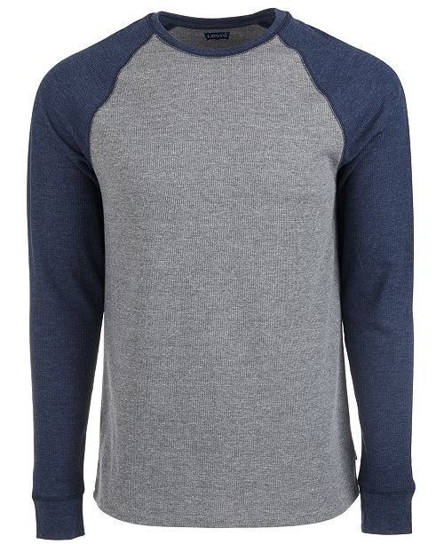 Levi S Men S Long Sleeve Thermal T Shirt Reviews Men Macy S