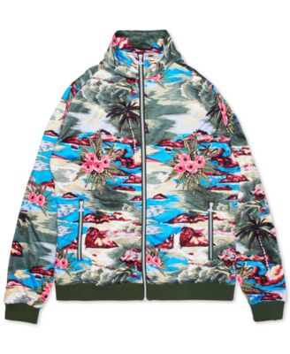 LRG Men's Hiloha Tropical Pattern Track Jacket - Macy's