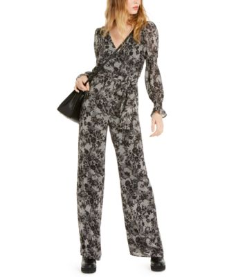 michael kors lace sleeve jumpsuit