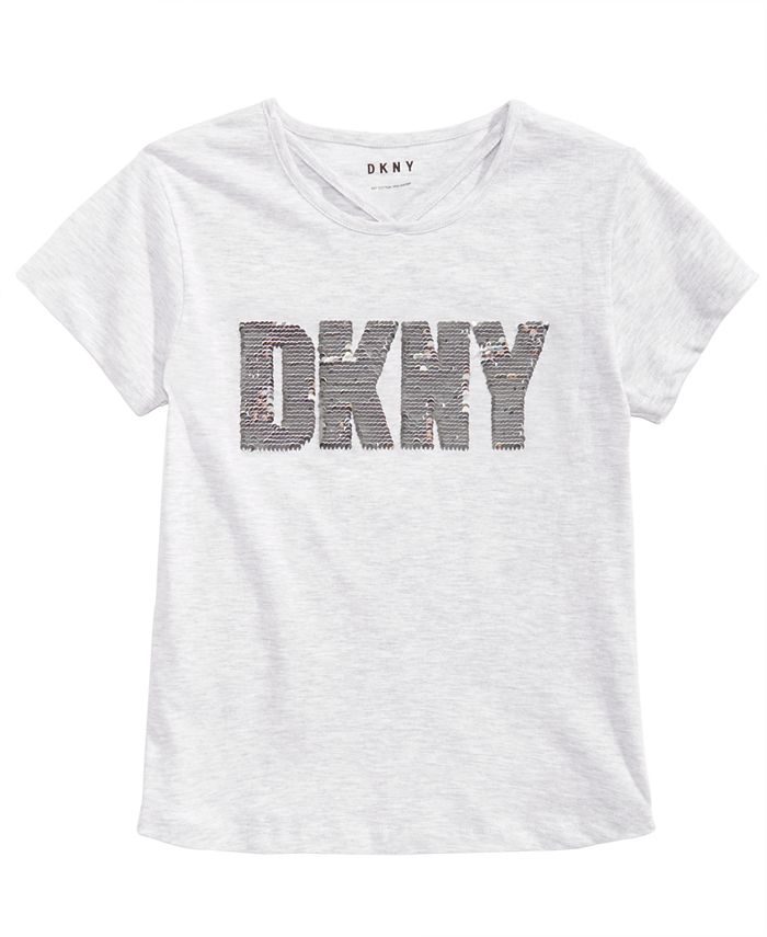 DKNY Big Girls Flip-Sequins T-Shirt - Macy's
