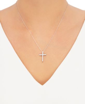241 WEAR IT BOTH WAYS Diamond Cross Pendant Necklace (1/2 ct. t.w.) in 14k White Gold