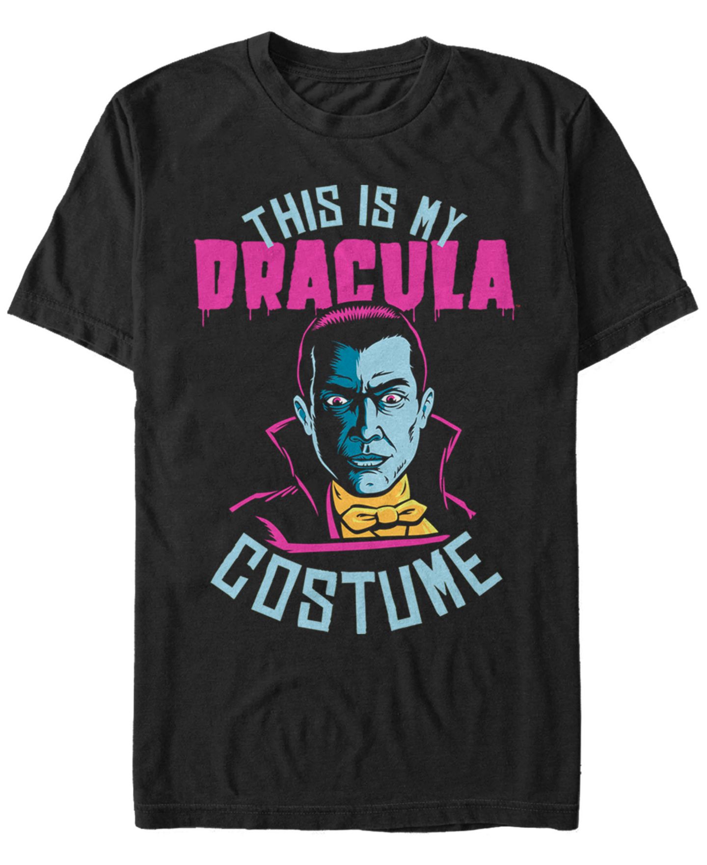 Мужская футболка Fifth Sun Universal Monsters Dracula Halloween Costume Short Sleeve, цвет: Чёрный — фото 1