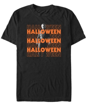 Halloween 2 Men's Michael Myers Repeat Text Short Sleeve T-Shirt