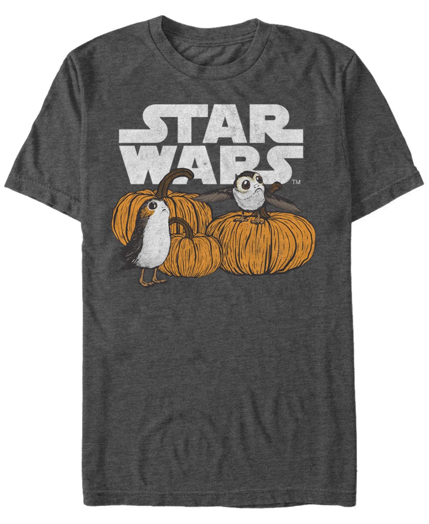 Мужская футболка Fifth Sun Star Wars Pumpkin Patch Porg Short Sleeve, цвет: Угольный — фото 1