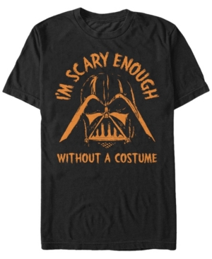 Star Wars Men's Darth Vader Scary without A Halloween Costume Short Sleeve T-Shirt