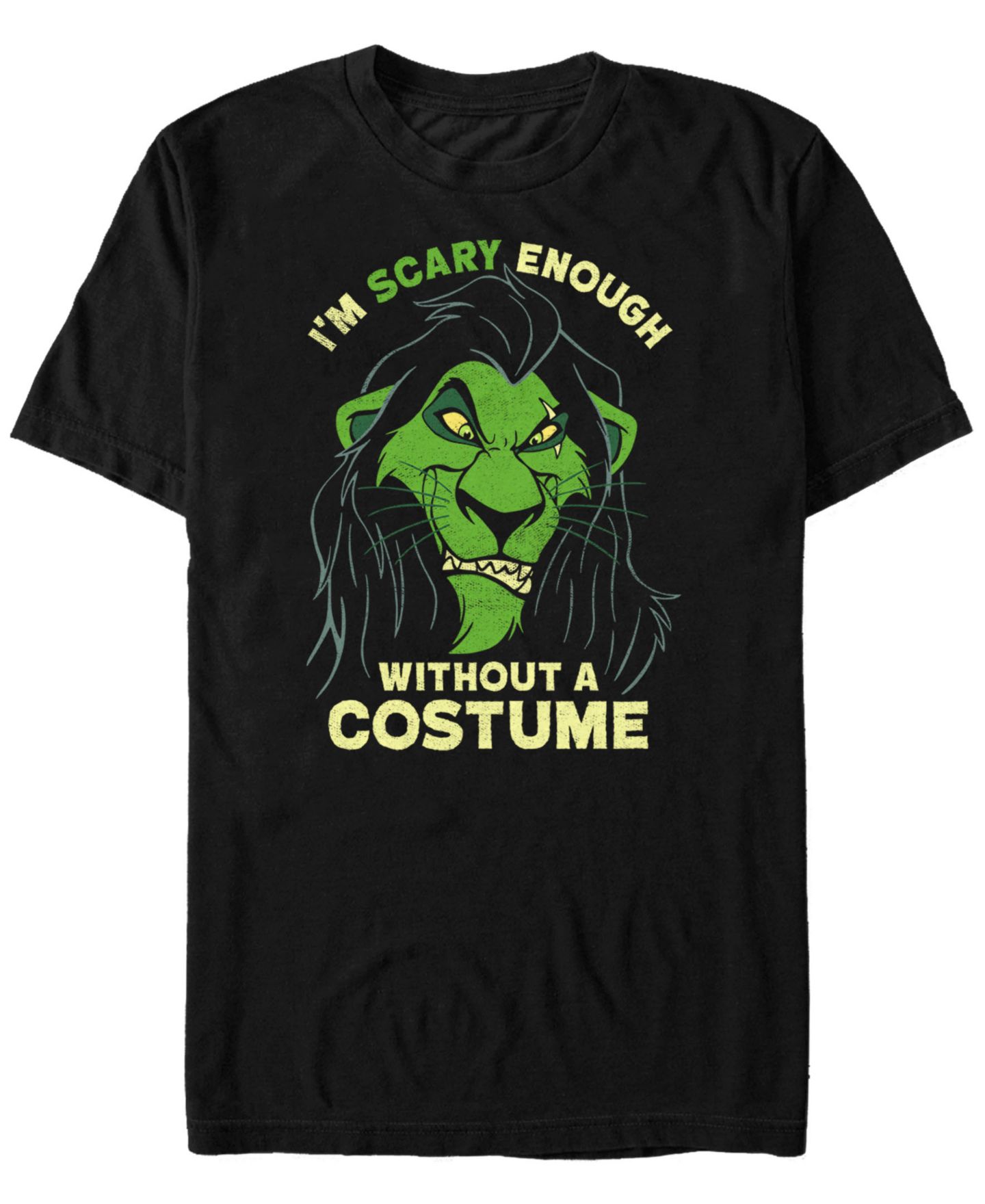 Мужская футболка Fifth Sun Disney Lion King Scar Scary without A Costume Short Sleeve, цвет: Чёрный — фото 1
