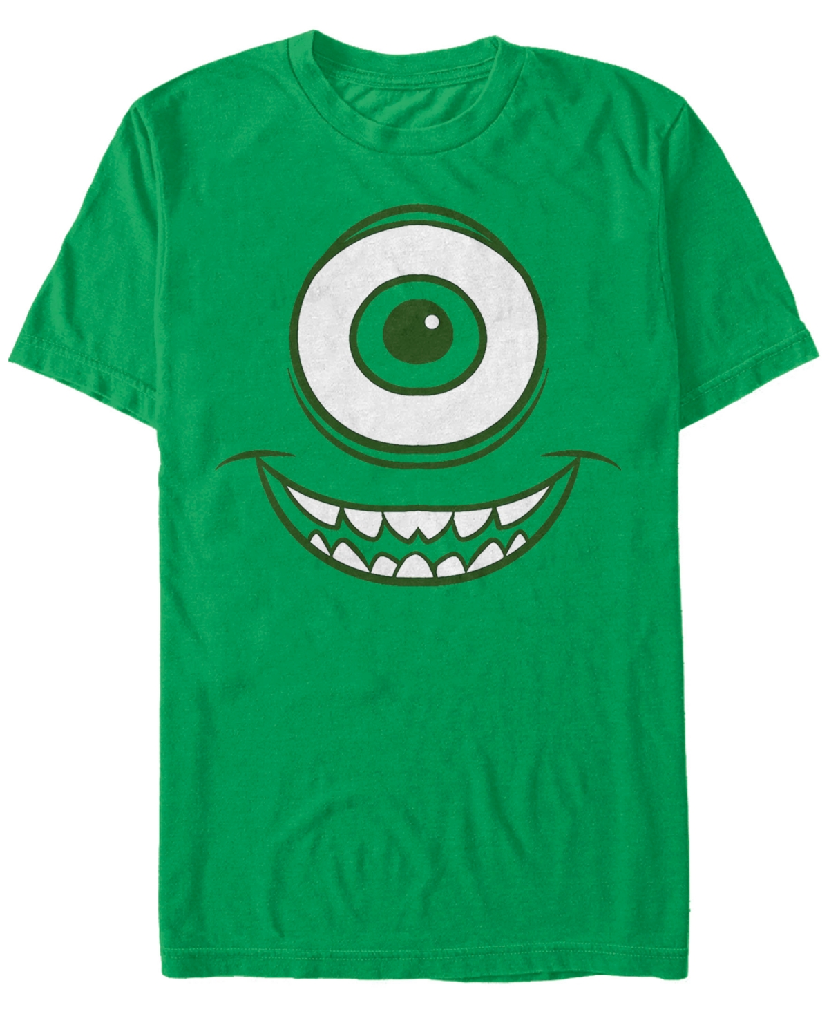 Disney Pixar Men's Monsters Inc. Mike Wazowski Big Face Costume Short Sleeve T-Shirt - Kelly