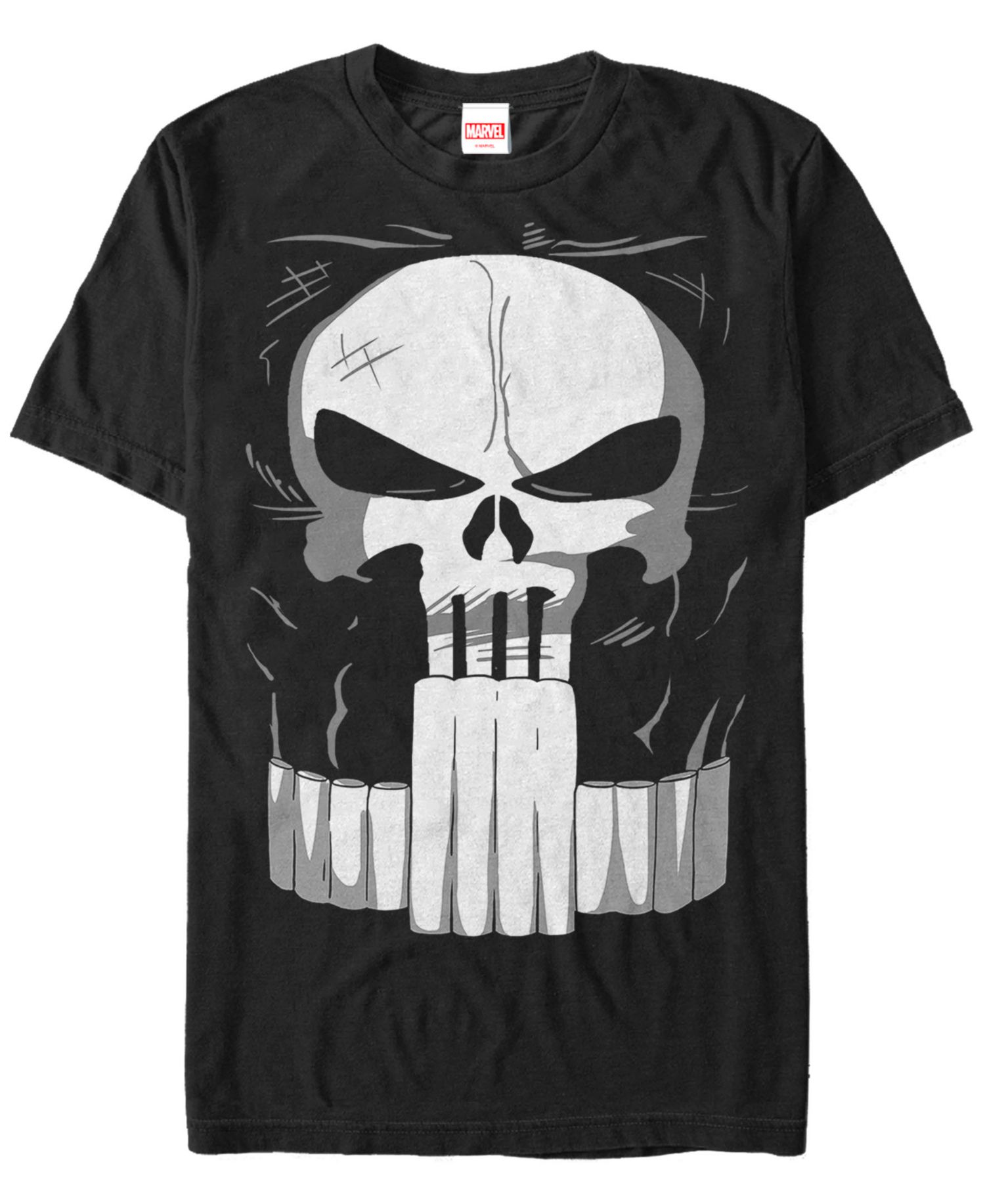Marvel Men's Punisher Chest Logo Costume Short Sleeve T-Shirt