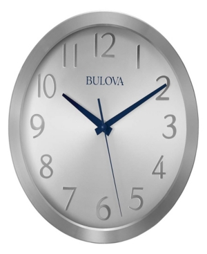 Bulova Model C4844 Winston Clock In Silver