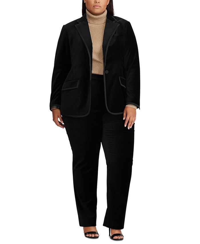 Lauren Ralph Lauren Plus Size Velvet Blazer Macy's