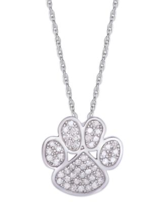 diamond paw print jewelry