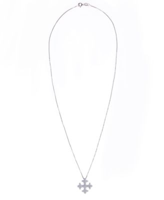 Diamond 1/3 ct. t.w. Maltese Cross Pendant Necklace in Sterling Silver