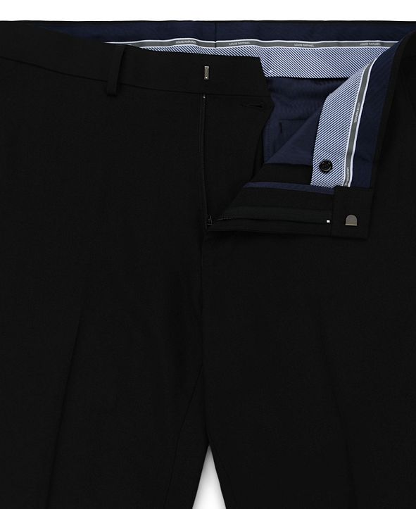 Kenneth Cole REACTION Pantaloni Uomo Slim Fit Con Cintura Flessibile - Grigio - 64% Poliestere E Elastan