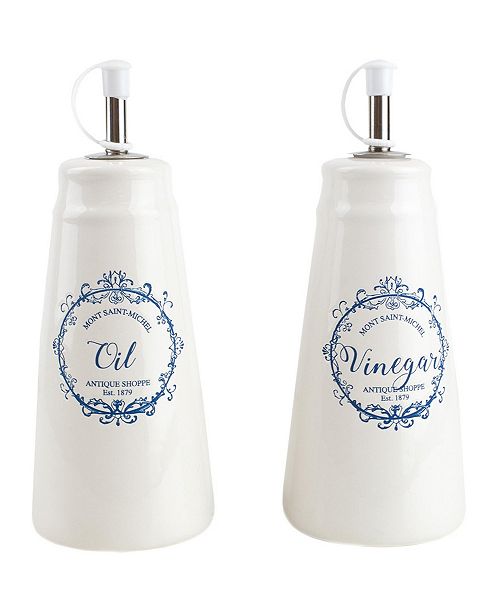 Hds Trading Corp Hds Trading Crest Ceramic Oil And Vinegar Set 2