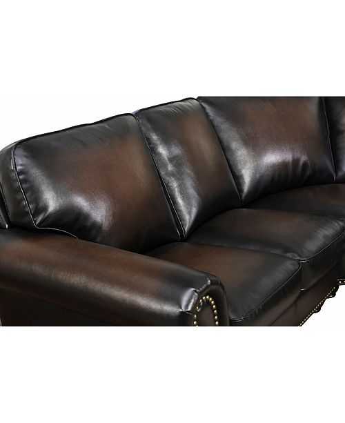 Abbyson Living Denver Leather Sectional Sofa Reviews Furniture