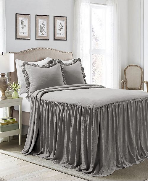 Lush Decor Ruffle Skirt 3 Piece Queen Bedspread Set Reviews