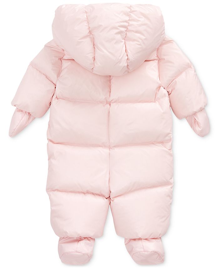 Polo Ralph Lauren Baby Girls Quilted Down Snowsuit Macy's