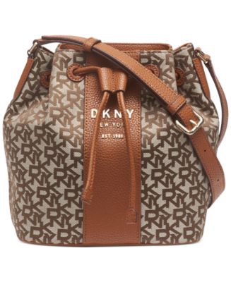 Dkny bucket discount bag taupe