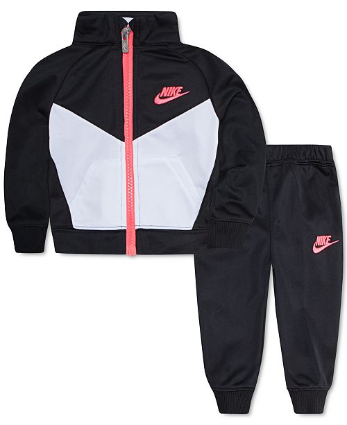Nike Baby Girls 2 Pc Sportswear Colorblocked Zip Jacket Pants