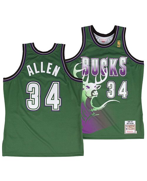 Mitchell & Men's Ray Milwaukee Bucks Authentic ...