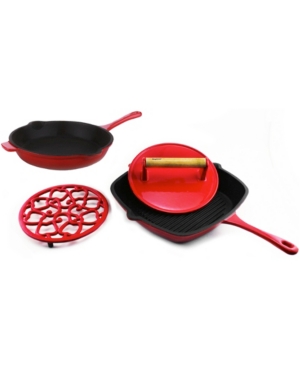 Berghoff Neo Cast Iron 4-pc. Set In Red