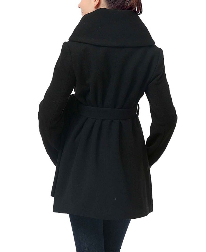 kimi + kai Mia Maternity Wool Blend Fold Collar Coat - Macy's