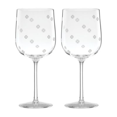 kate spade new york - Spade Clover Wine Glass S/2